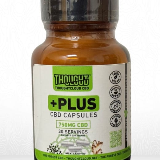 ThoughtCloud +PLUS CBD Capsules. (30ct. 750mg)